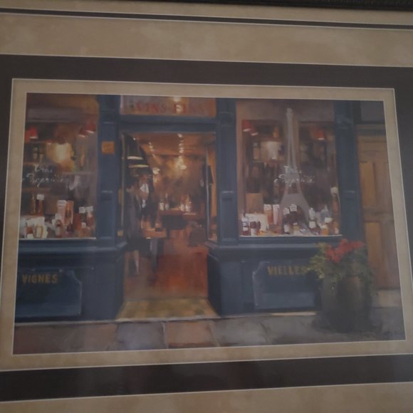 "Vins Fins" Framed Wall art 33" x 25" - Picture 2 of 3